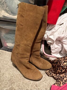 Sofft Tall Suede Over-the-Knee Boots in Chestnut Brown